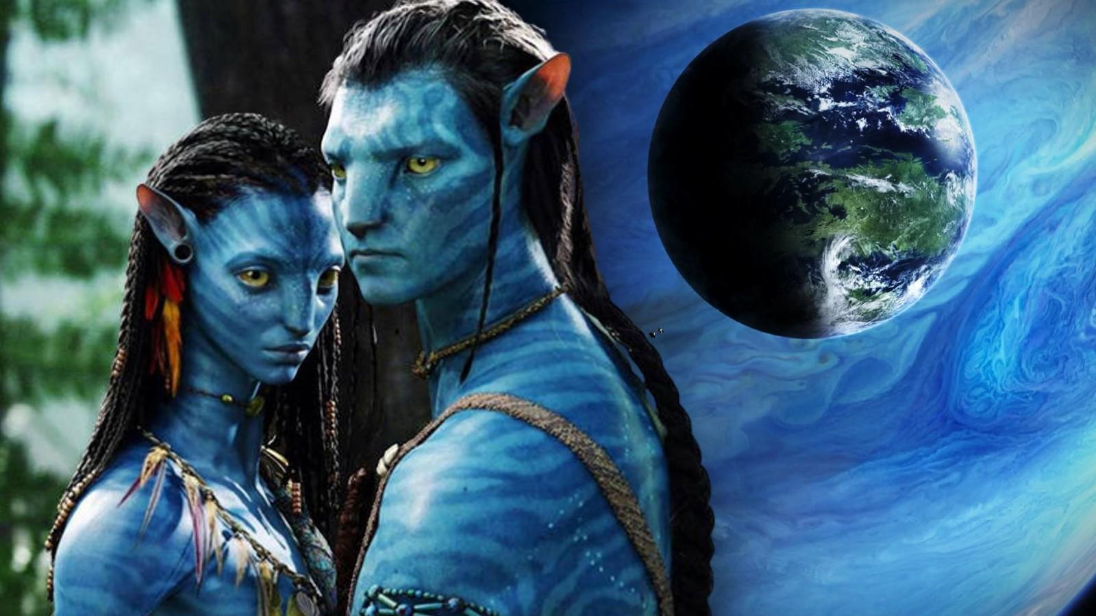 A still from Avatar of Neytiri, Jake Sully, and Pandora
