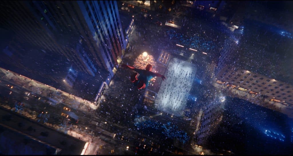 A still from Spider-Man: No Way Home leading into Spider-Man 4