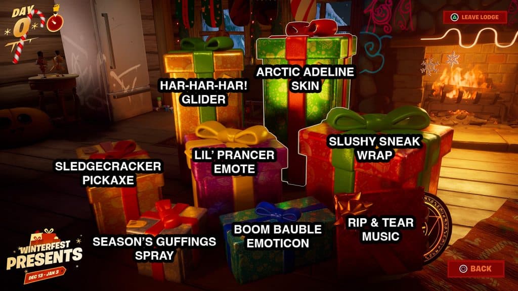 What's inside the Fortnite Winterfest 2022 Presents