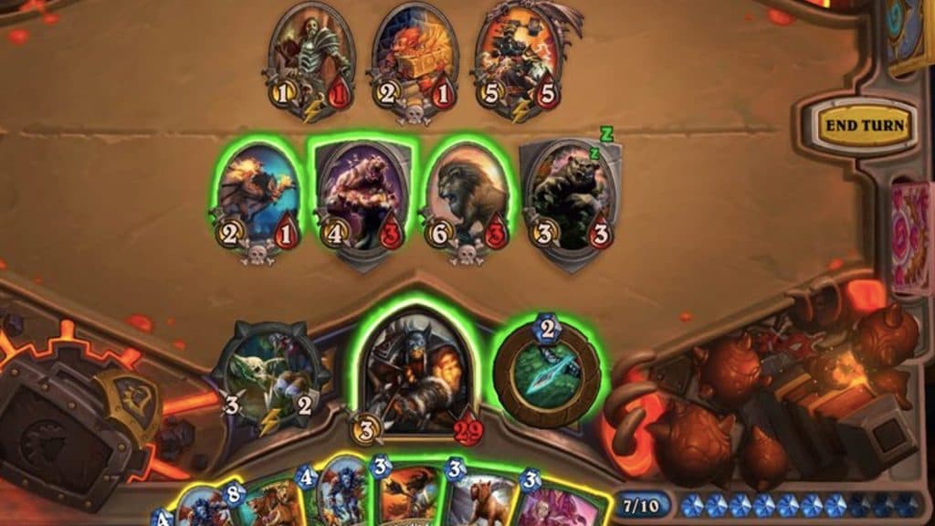 An image of Hearthstone gameplay, one of the best card games on PC and mobile.