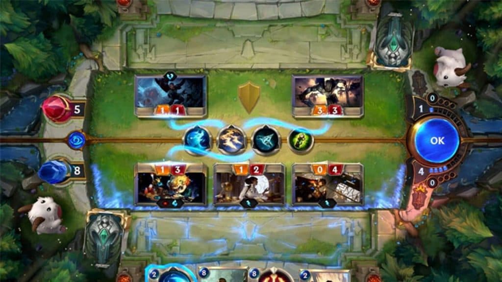 Legends of Runeterra gameplay, one of the best card games for PC and mobile.