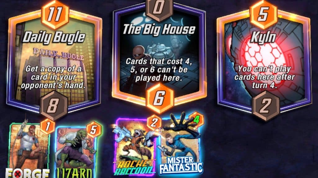An image of Marvel Snap gameplay, one of the best card games on PC and mobile.
