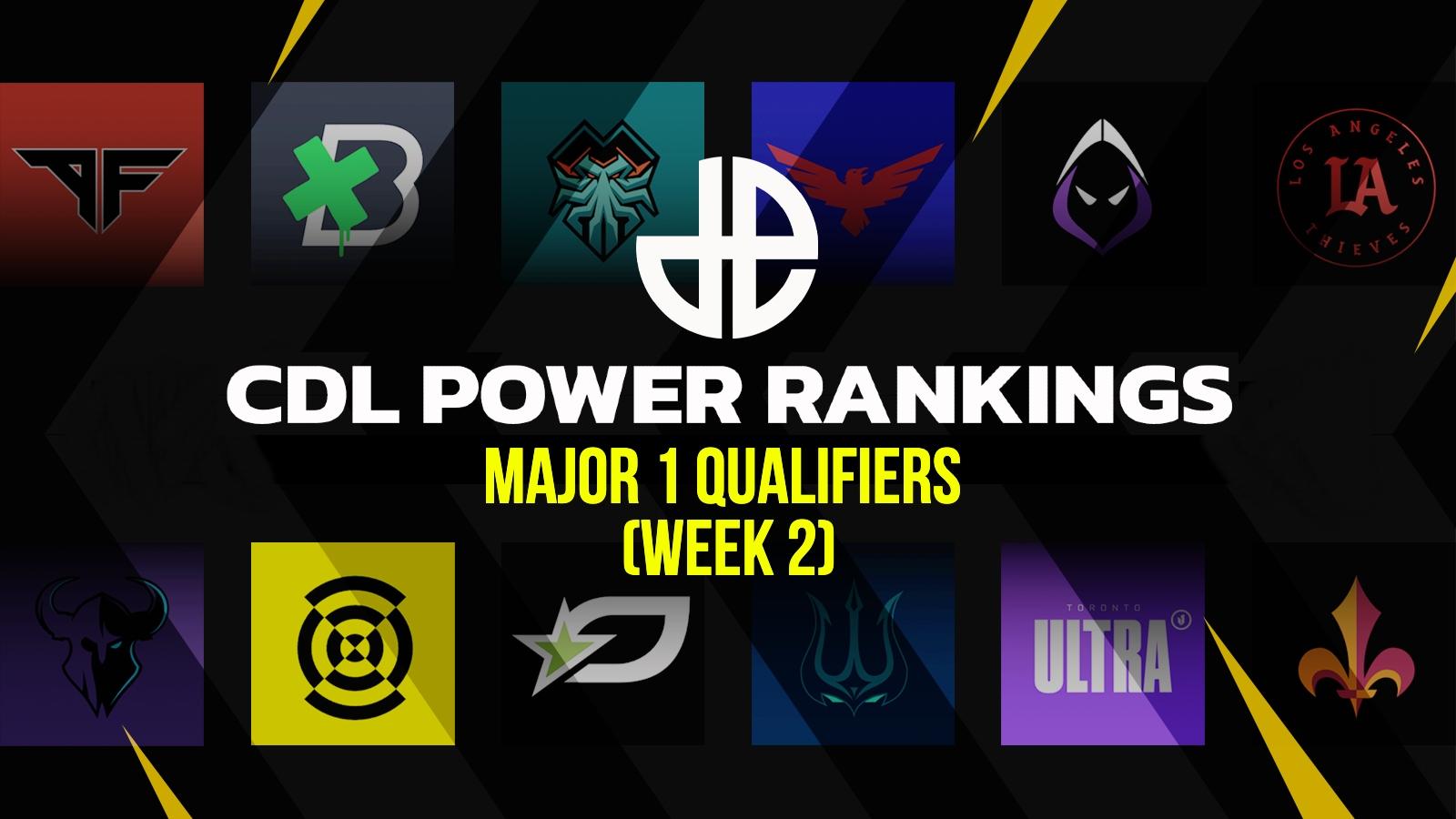 cdl power rankings major 1 qualifiers week 2