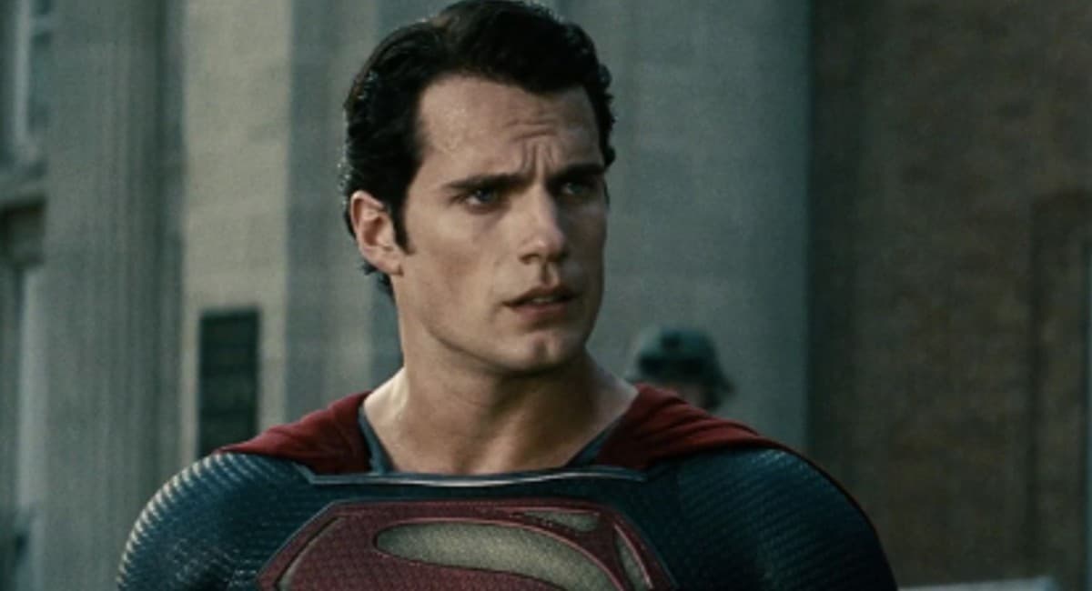 A close up of Henry Cavill as Superman in Man of Steel