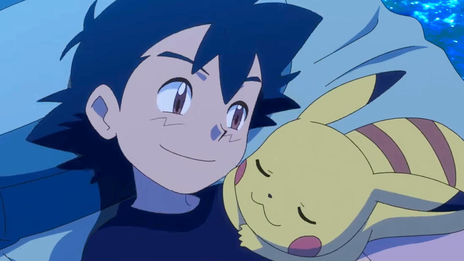 Ash and Pikachu in the Pokemon anime