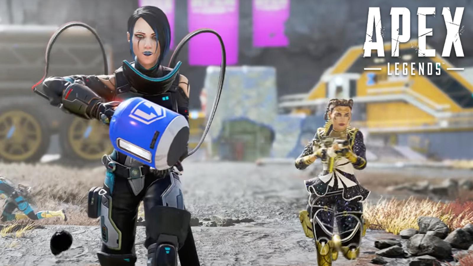 Catalyst healing in Apex Legends next to Loba