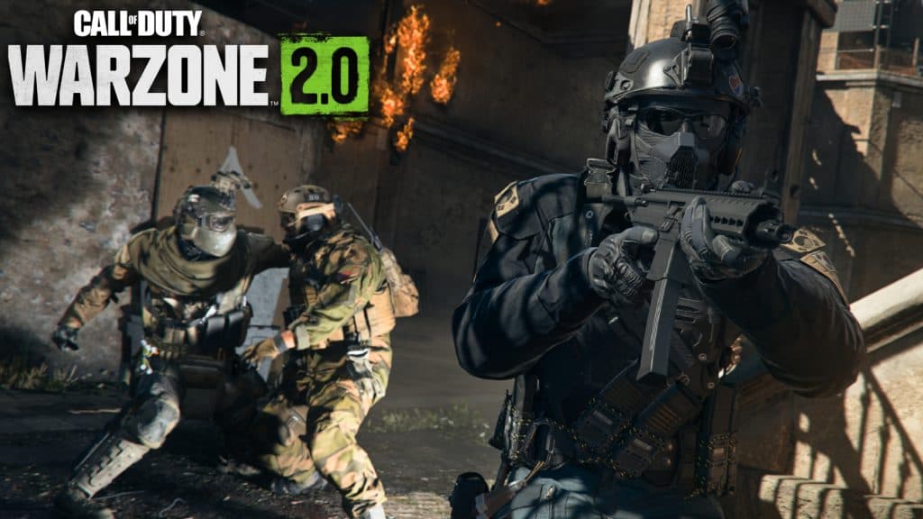 an operator pointing a gun and two players fighting in Warzone 2