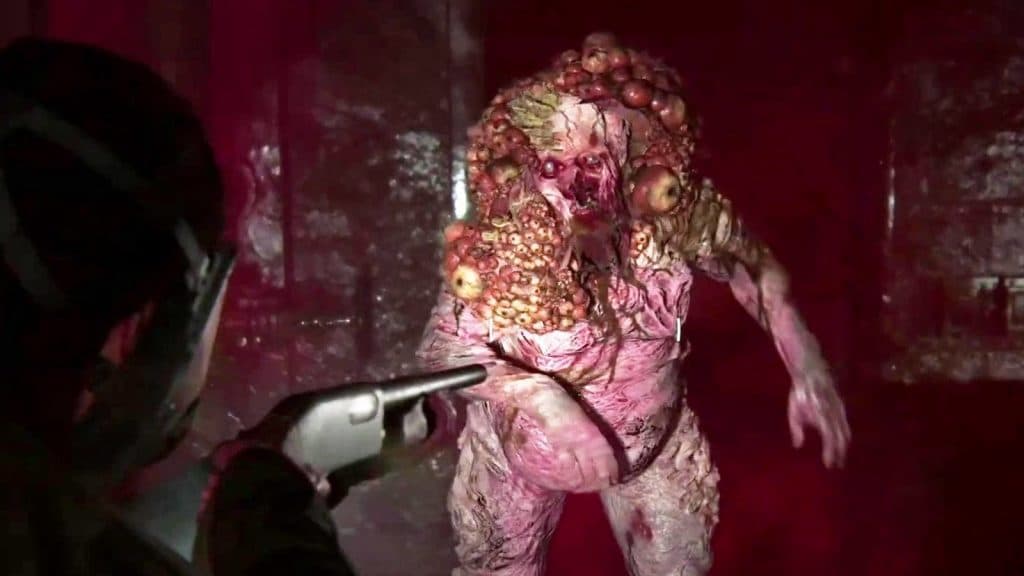 An image of a Shambler in The Last of Us Part 2 game.