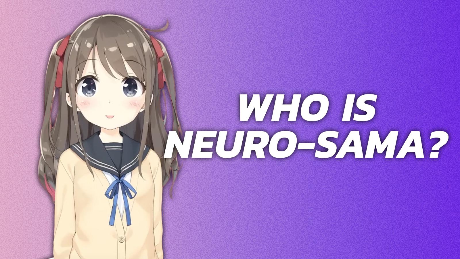 Neuro Sama with text asking who is neuro sama?