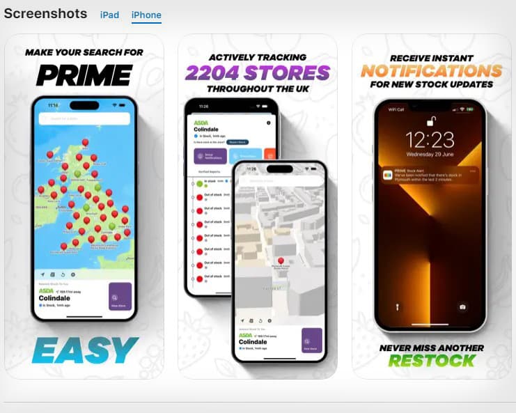PRIME Tracker app screenshot copy