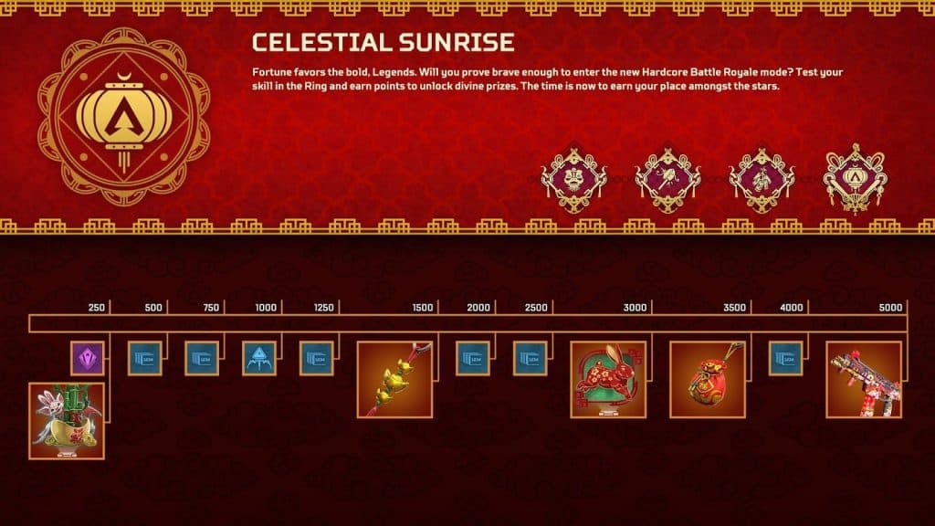 Celestial Sunrise Reward Track Apex Legends