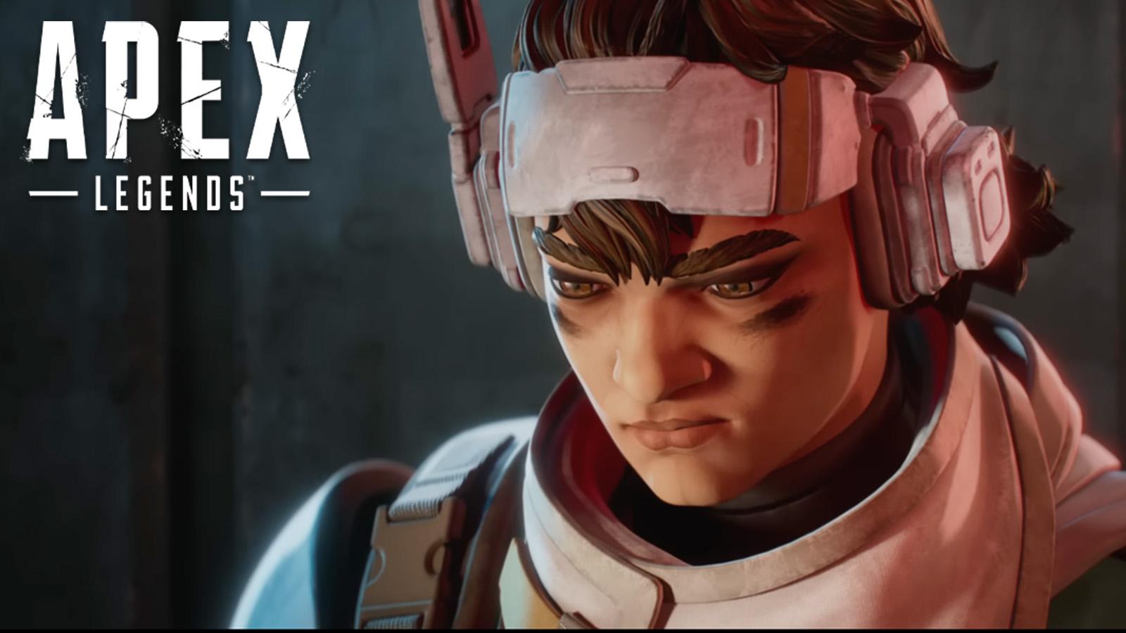 Vantage from Apex Legends next to logo