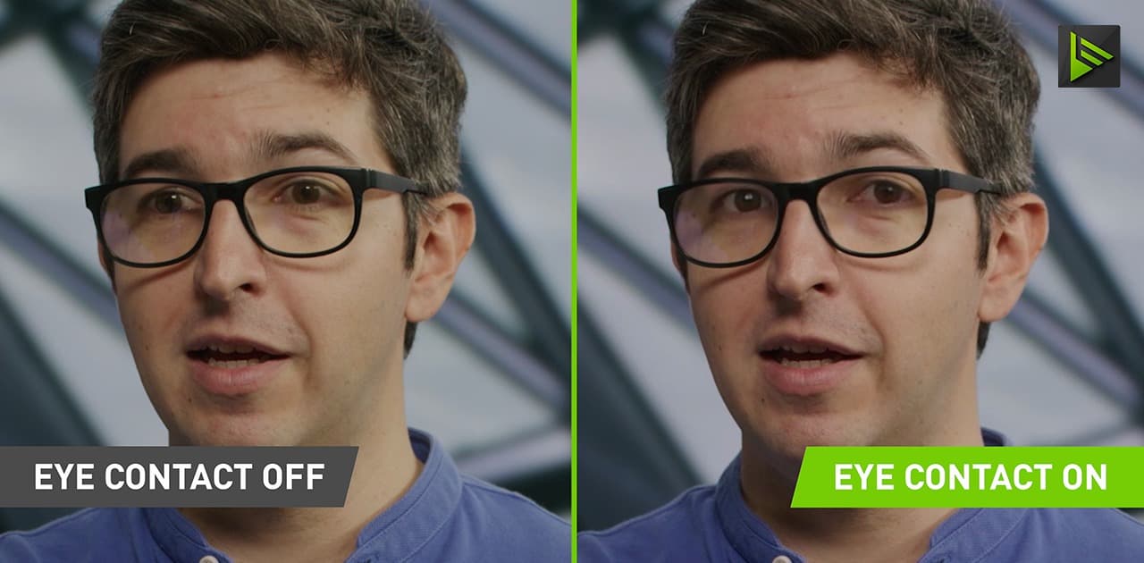 Nvidia Broadcast eye tracking on and off