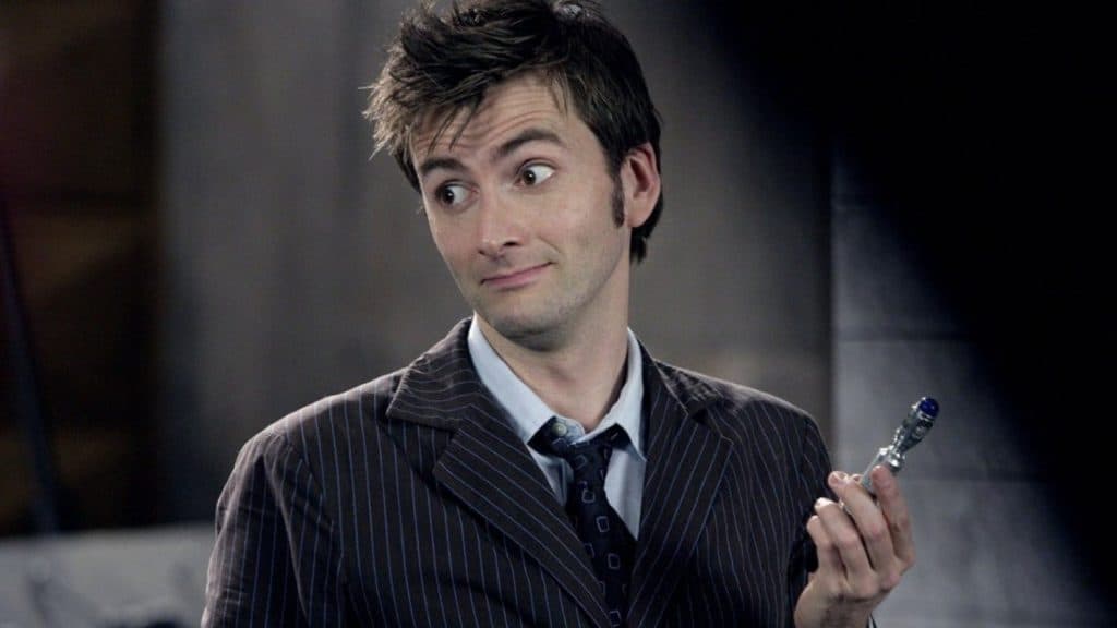 An image of David Tennant as the Tenth Doctor in Doctor Who.