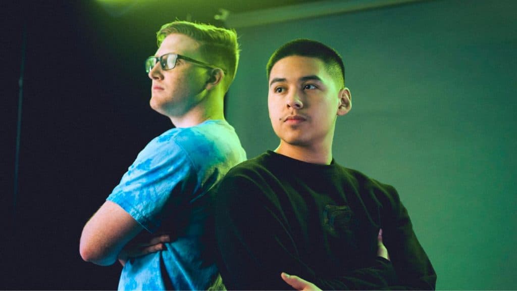 OpTic Texas' Shottzy and Scump standing back to back.