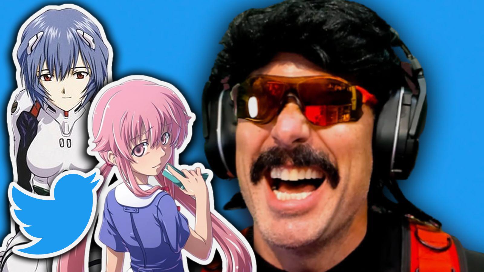 Dr Disrespect roasts “depressed” Twitter users with anime profile