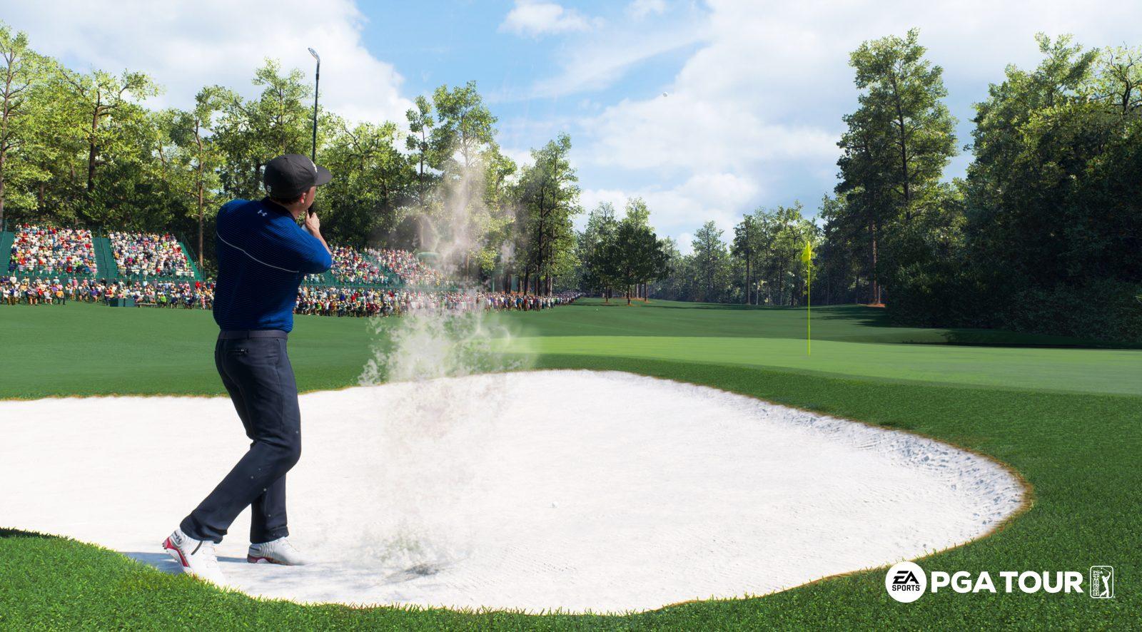 jordan spieth playing bunker shot in EA Sports PGA Tour Golf