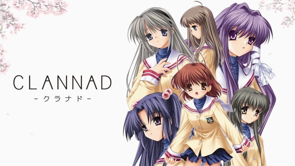 An image of official Clannad artwork, one of the best visual novels.