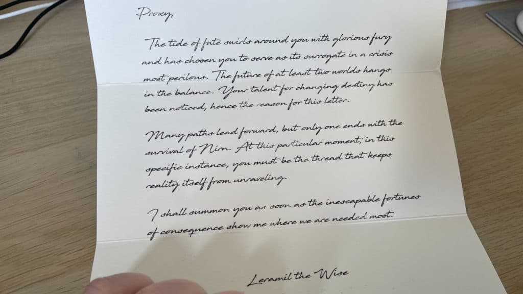 mysterious letter for ESO
