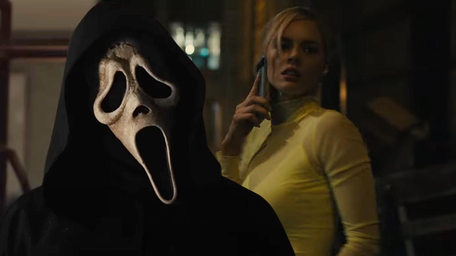 Samara Weaving and Ghostface in the Scream 6 trailer