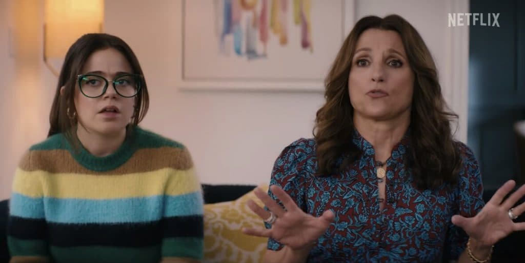 Molly Gordon with Julia Louis-Dreyfus in You People