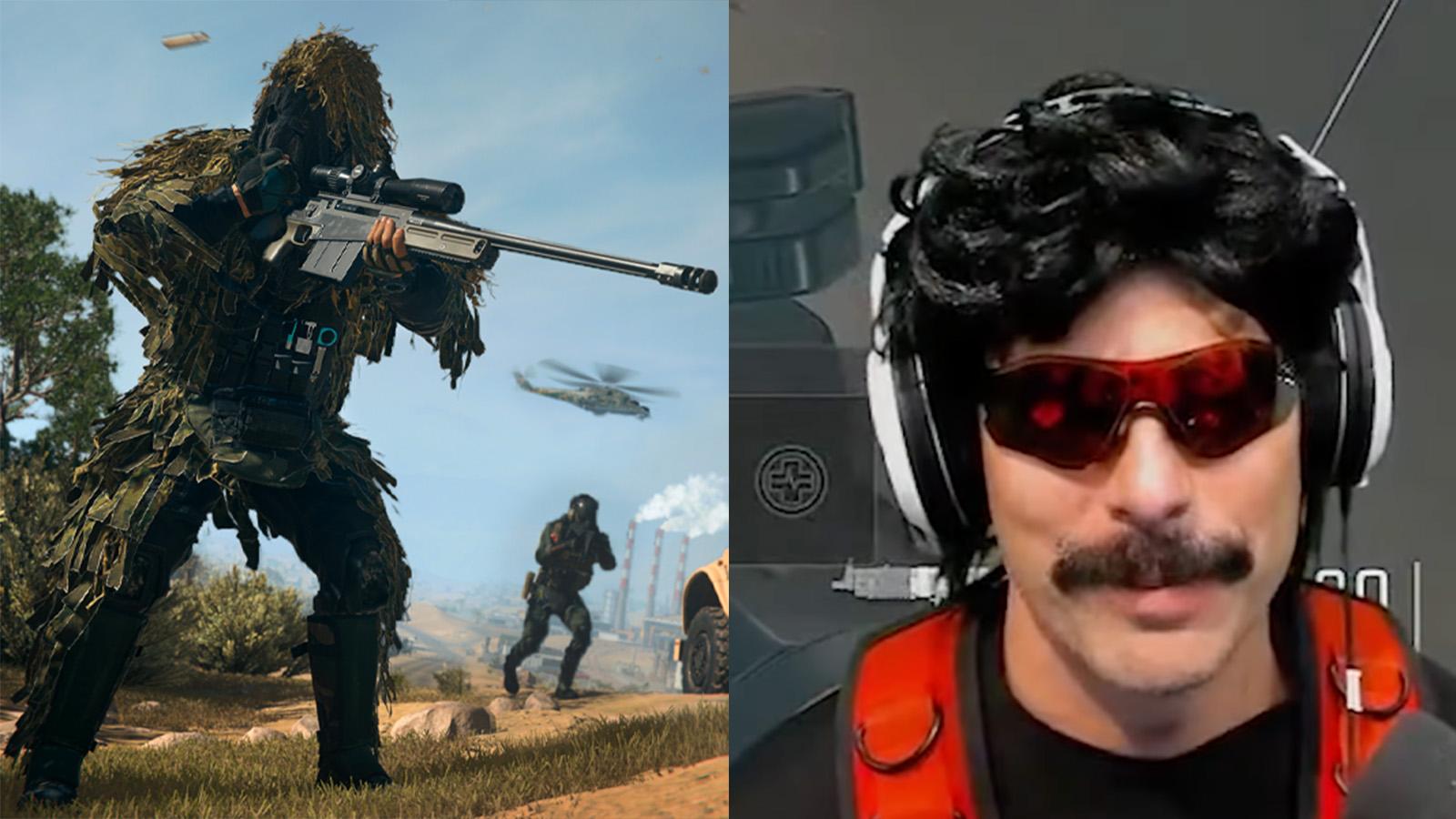 Warzone 2 sniper next to Dr Disrespect