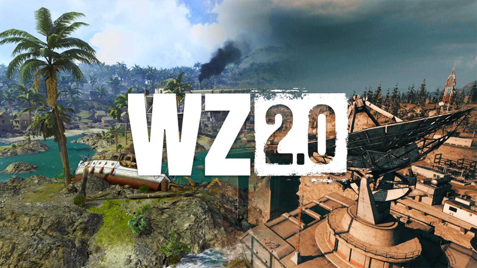 Caldera and Verdansk with WZ2.0 logo