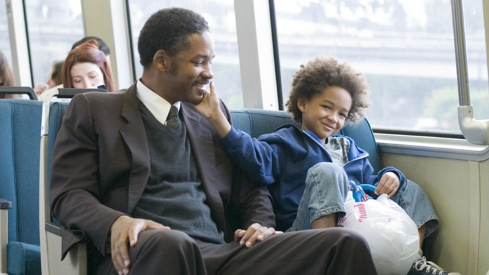 A still from The Pursuit of Happyness