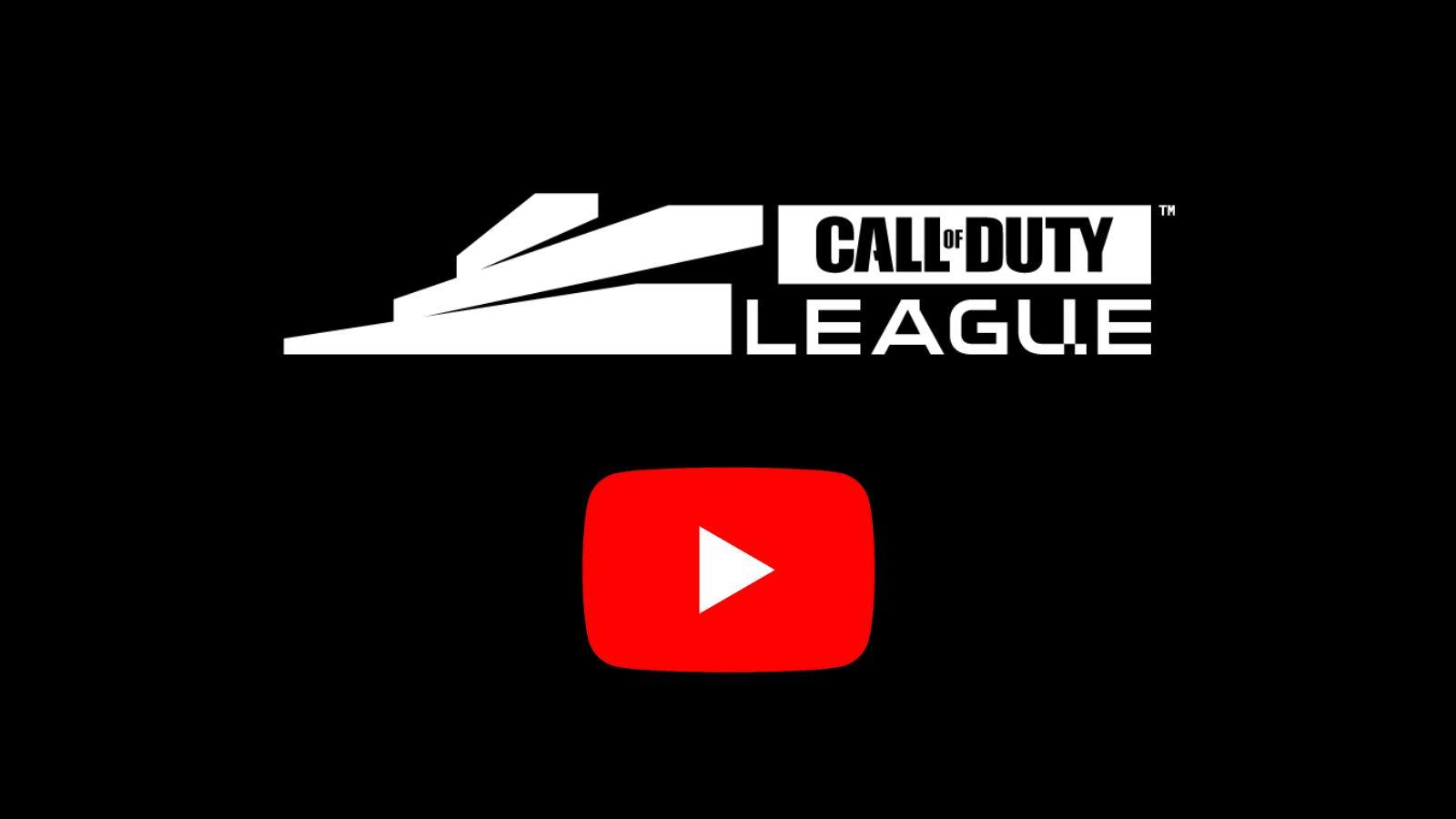 call of duty league logo above the youtube logo