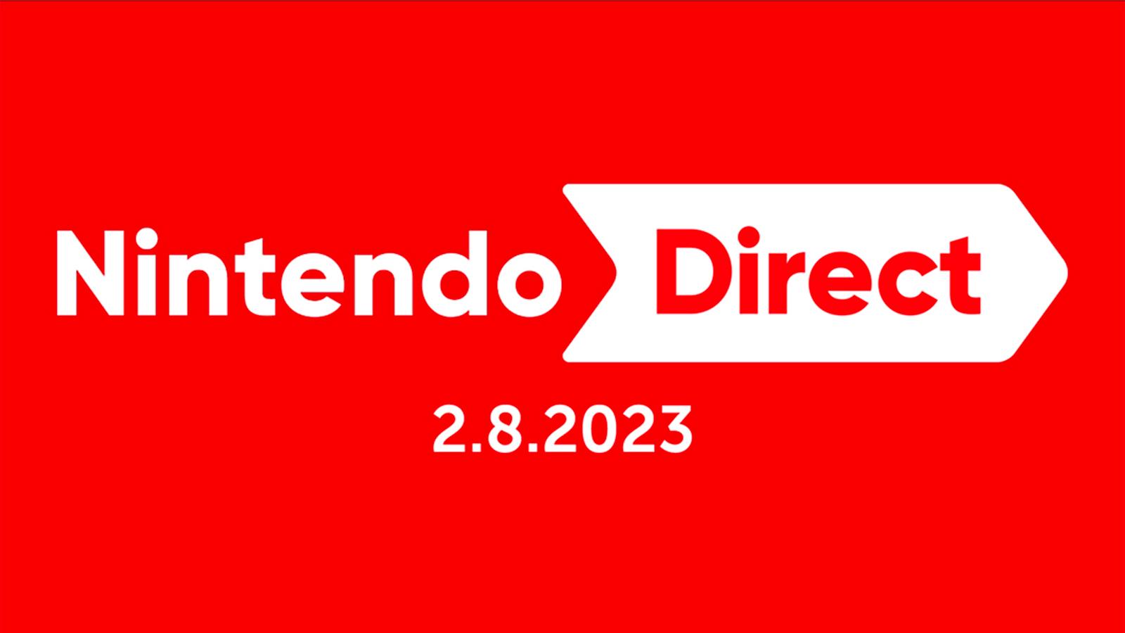 The Nintendo Direct Logo on a red background