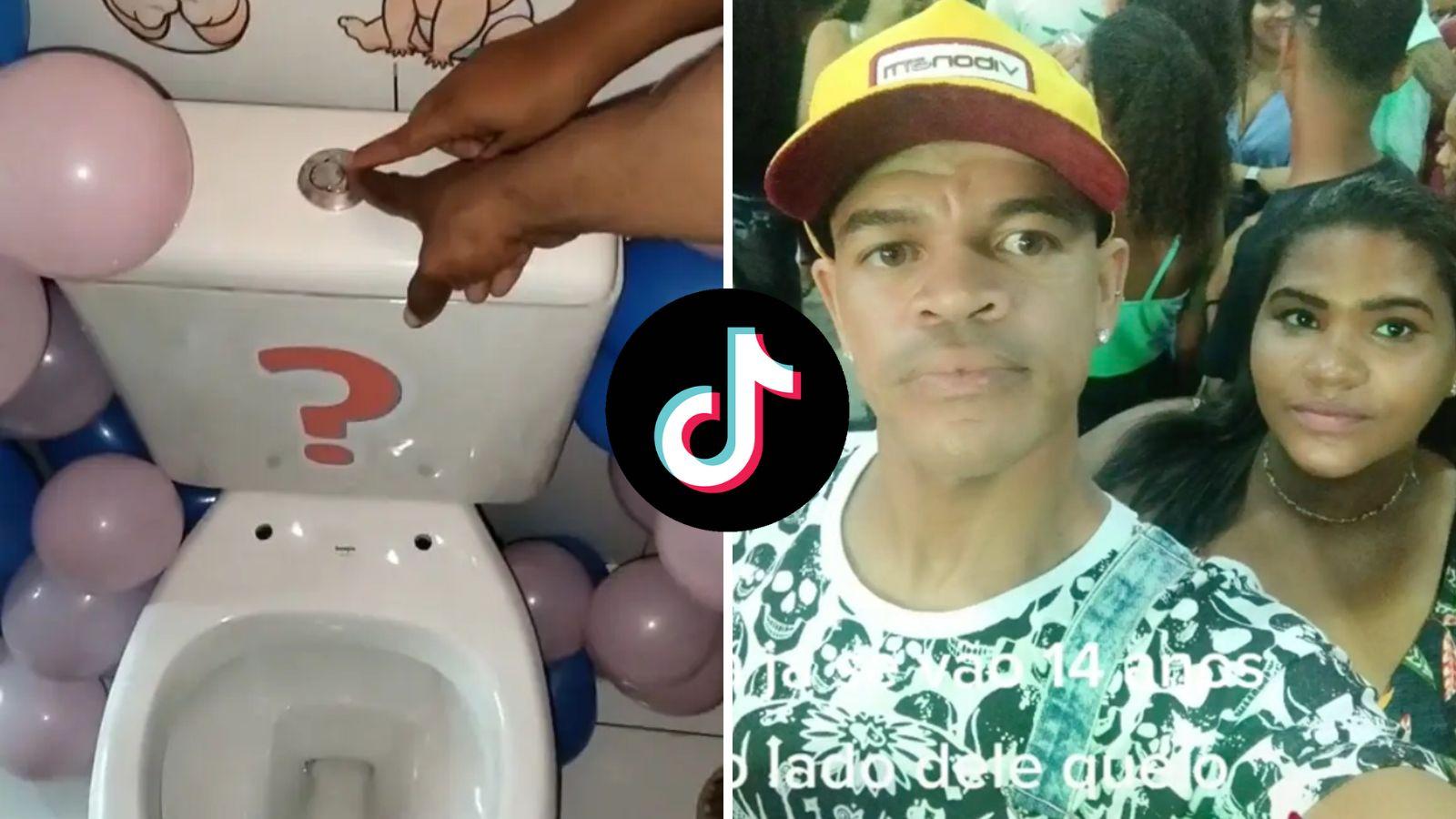 Couple go viral after using a toilet for their gender reveal