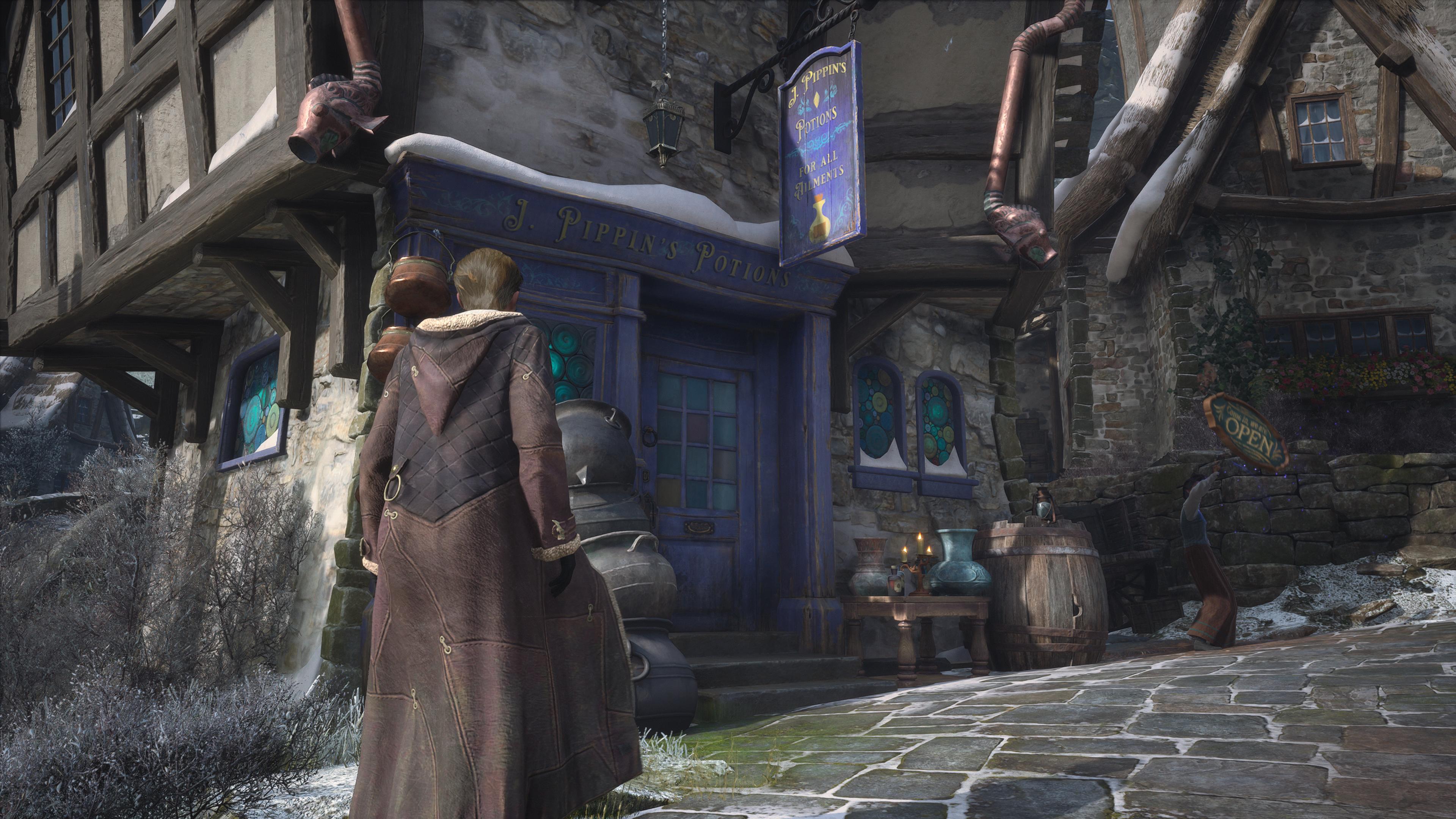 screenshot featuring the potion store in hogwarts legacy.