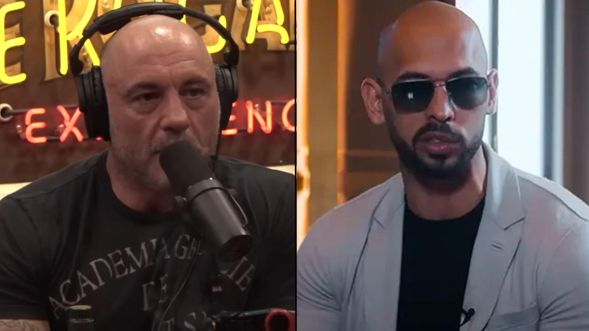 Joe Rogan and Andrew Tate side by side