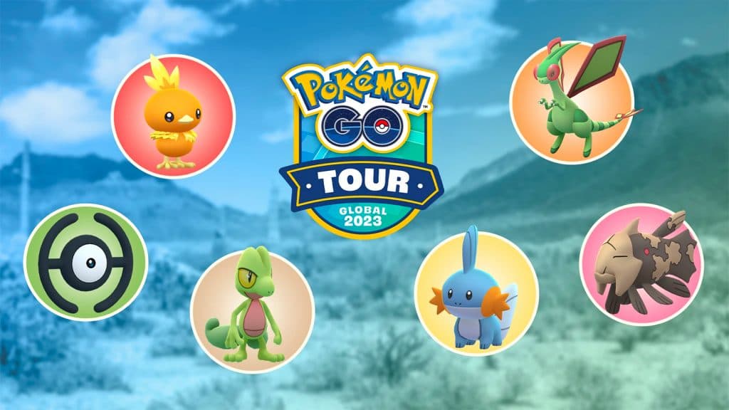 Pokemon appearing in the Go Tour Hoenn habitats schedule