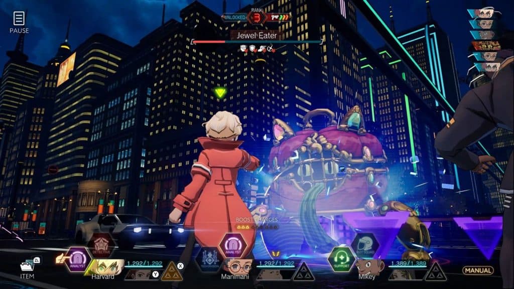 An official screenshot from the DecaPolice trailer showing gameplay footage.
