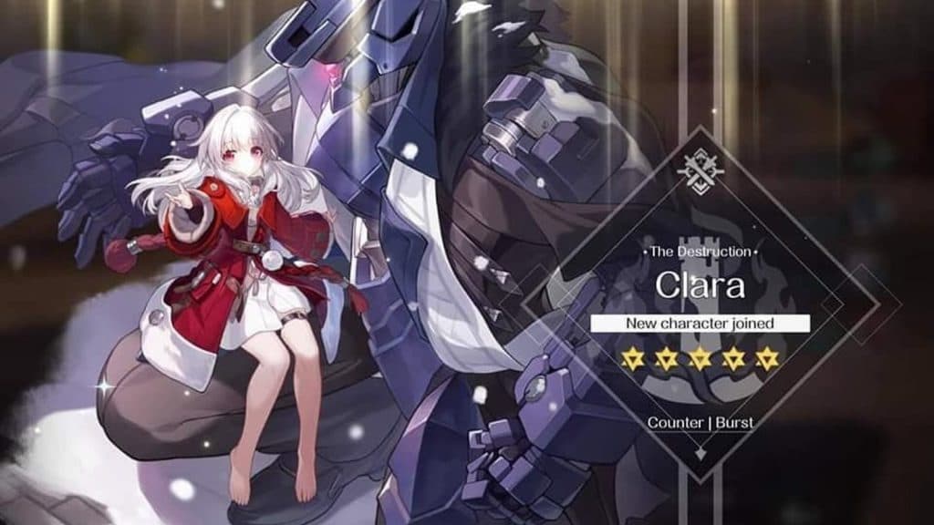 An image of Clara, a 5-star character in Honkai Star Rail that can be obtained using the Pity system.