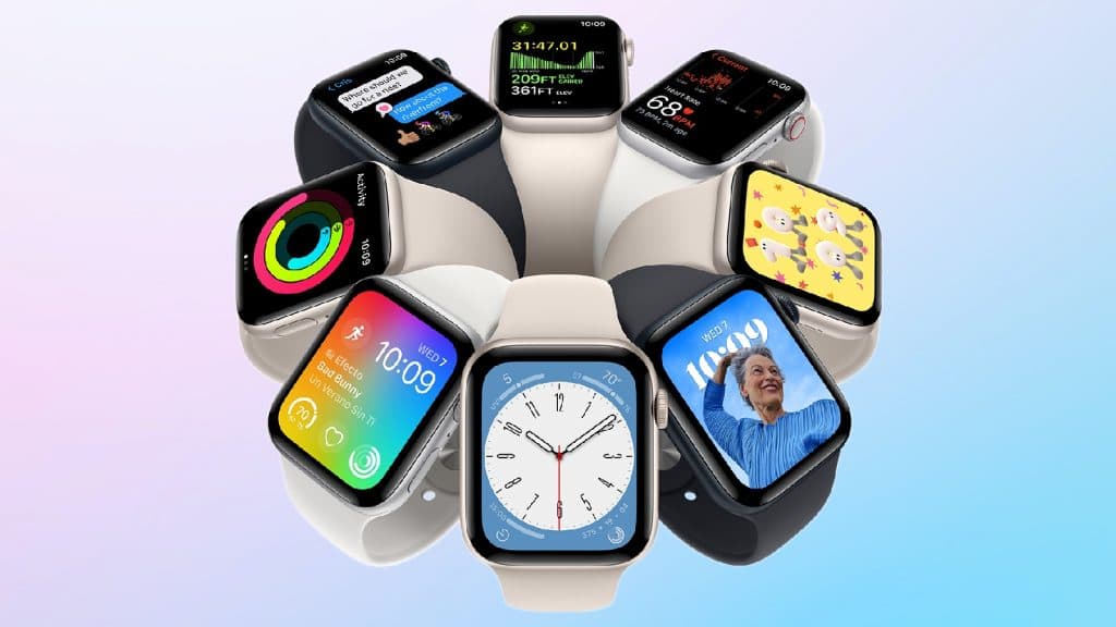 The Apple Watch SE in various colors