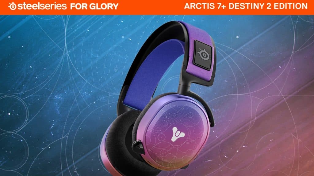 Destiny 2 gaming headset in purple