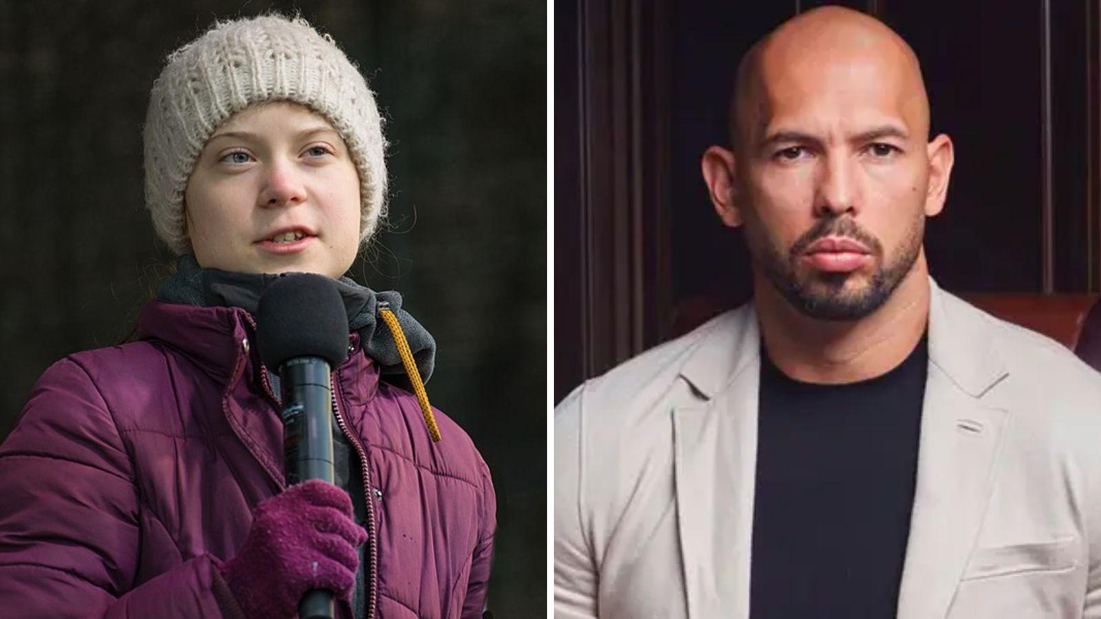 Greta Thunberg says Andrew Tate felt threatened by her