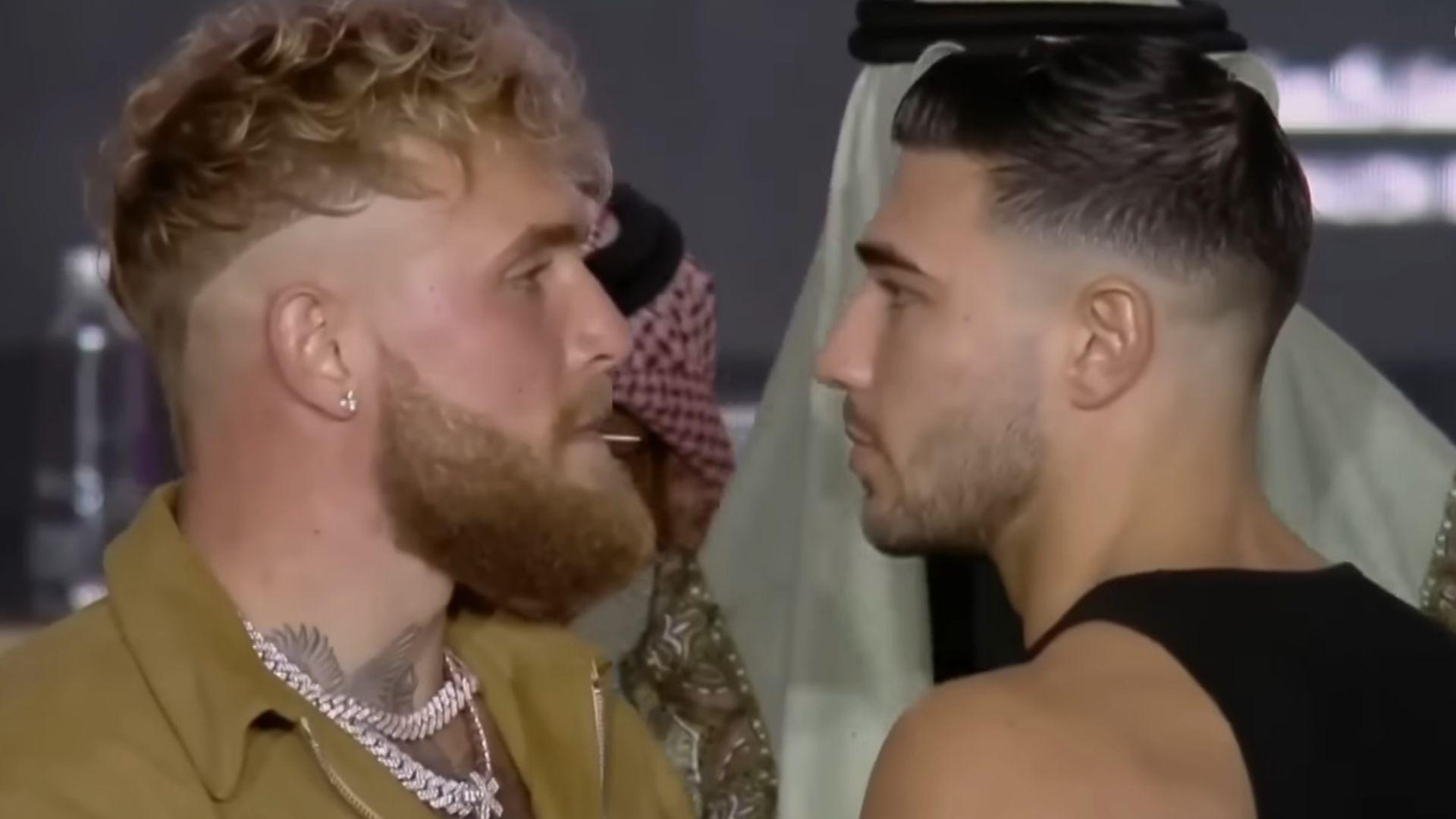 Jake Paul and Tommy Fury face-to-face at weigh in