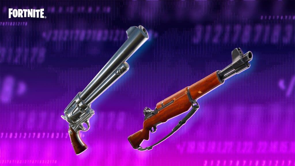 Six Shooter and Infantry Rifle in Fortnite