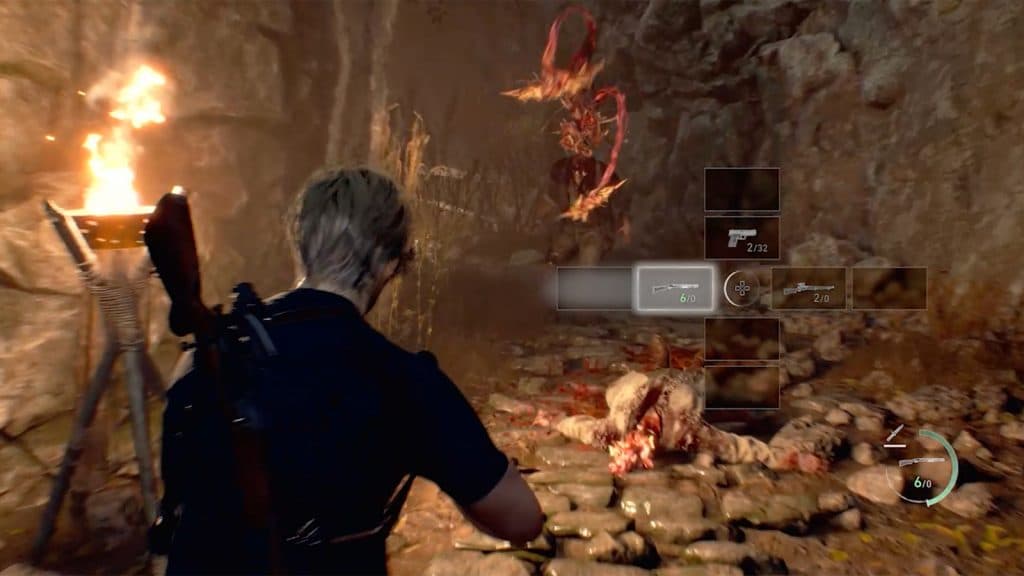 The weapon shortcuts in Resident Evil 4 remake