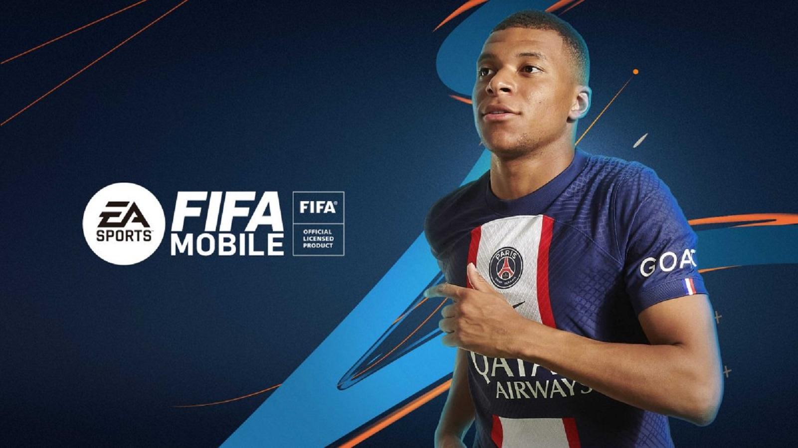 cover art for FIFA Mobile featuring Kylian Mbappe