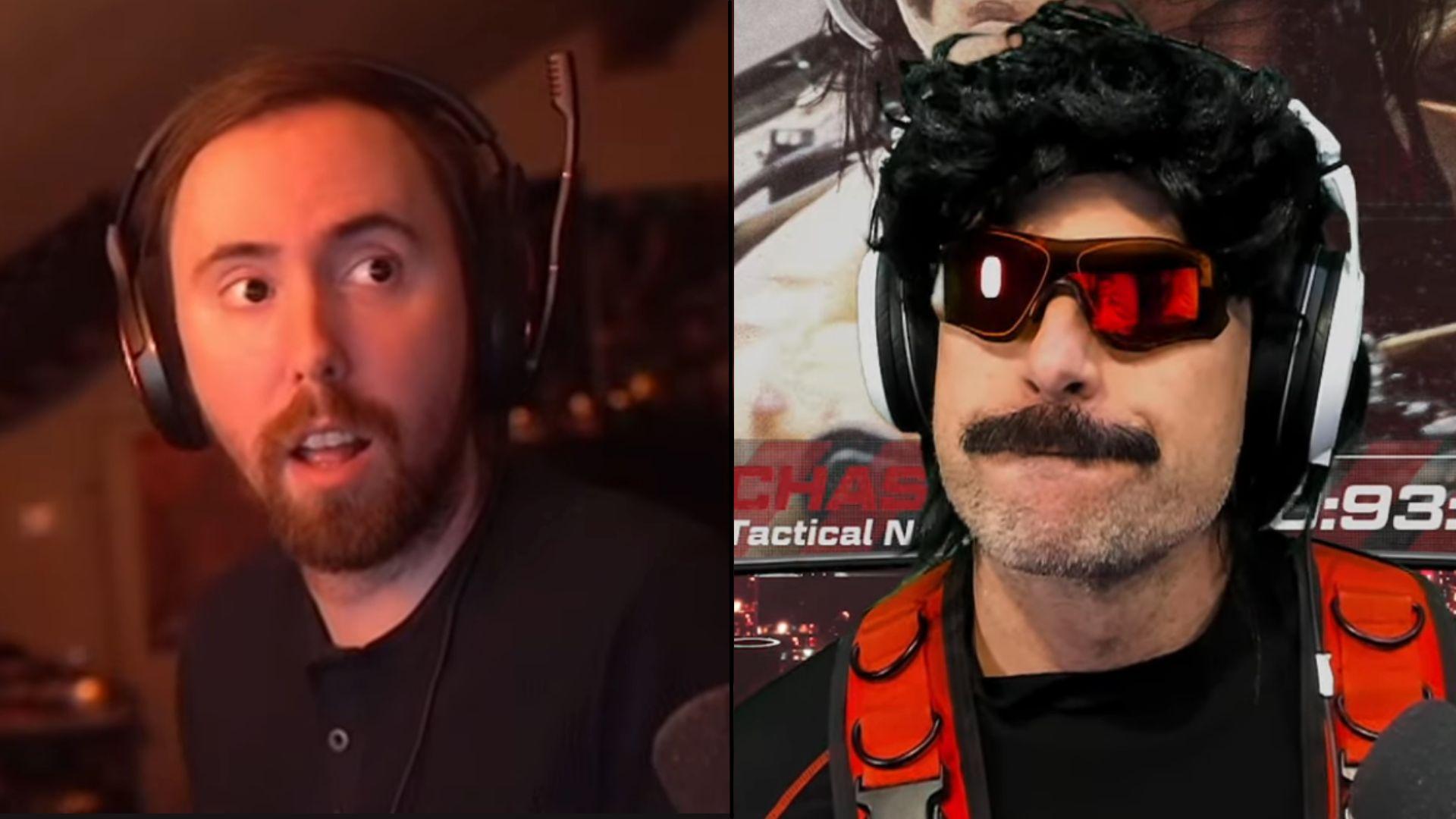 Asmongold and Dr Disrespect side-by-side talking to camera