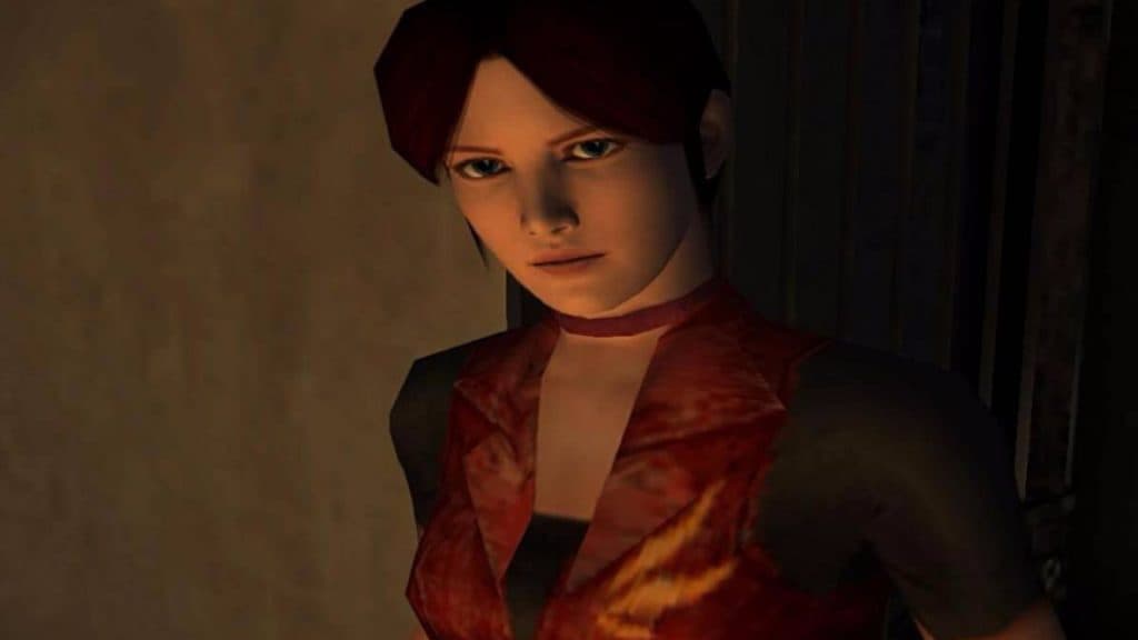 close-up cut scene of claire redfield in resident evil code veronica