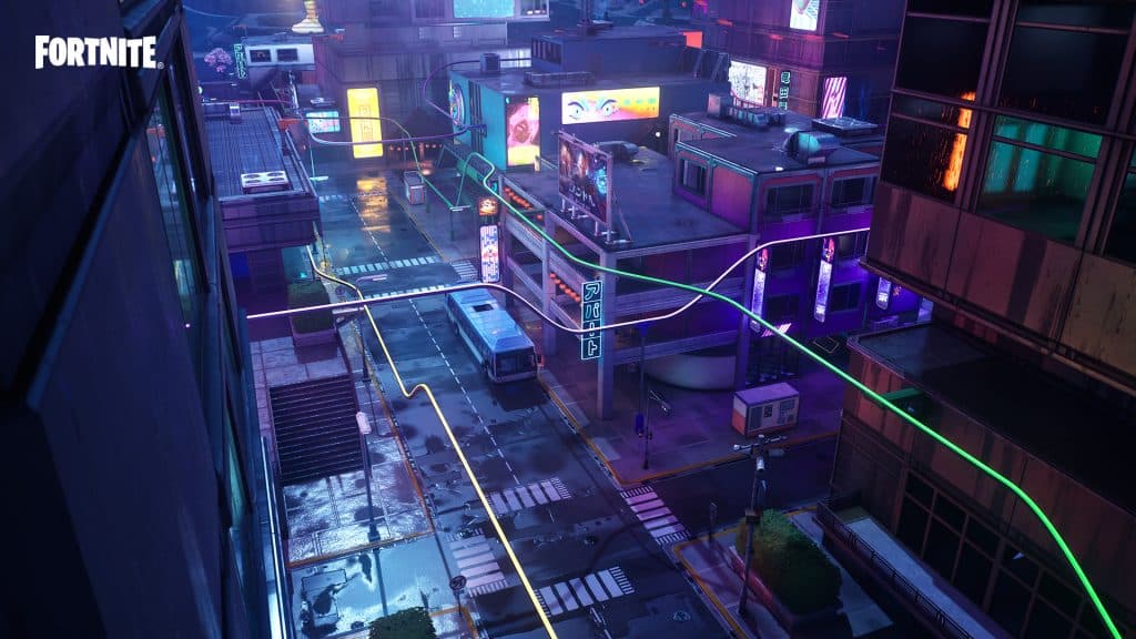 screenshot featuring the new MEGA City in Fortnite Chapter 4 Season 2.