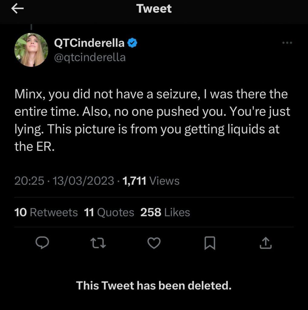QTCinderella explains how JustAMinx cost her $50k by getting Streamer  Awards party shut down - Dexerto