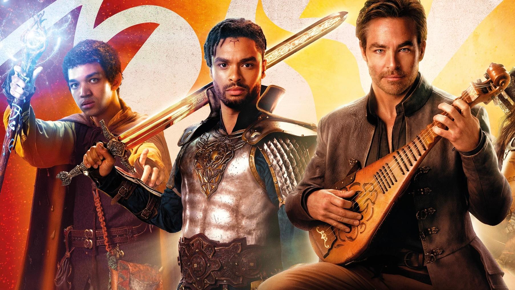 The stars of Dungeons & Dragons: Honor Among Thieves, including Chris Pine.