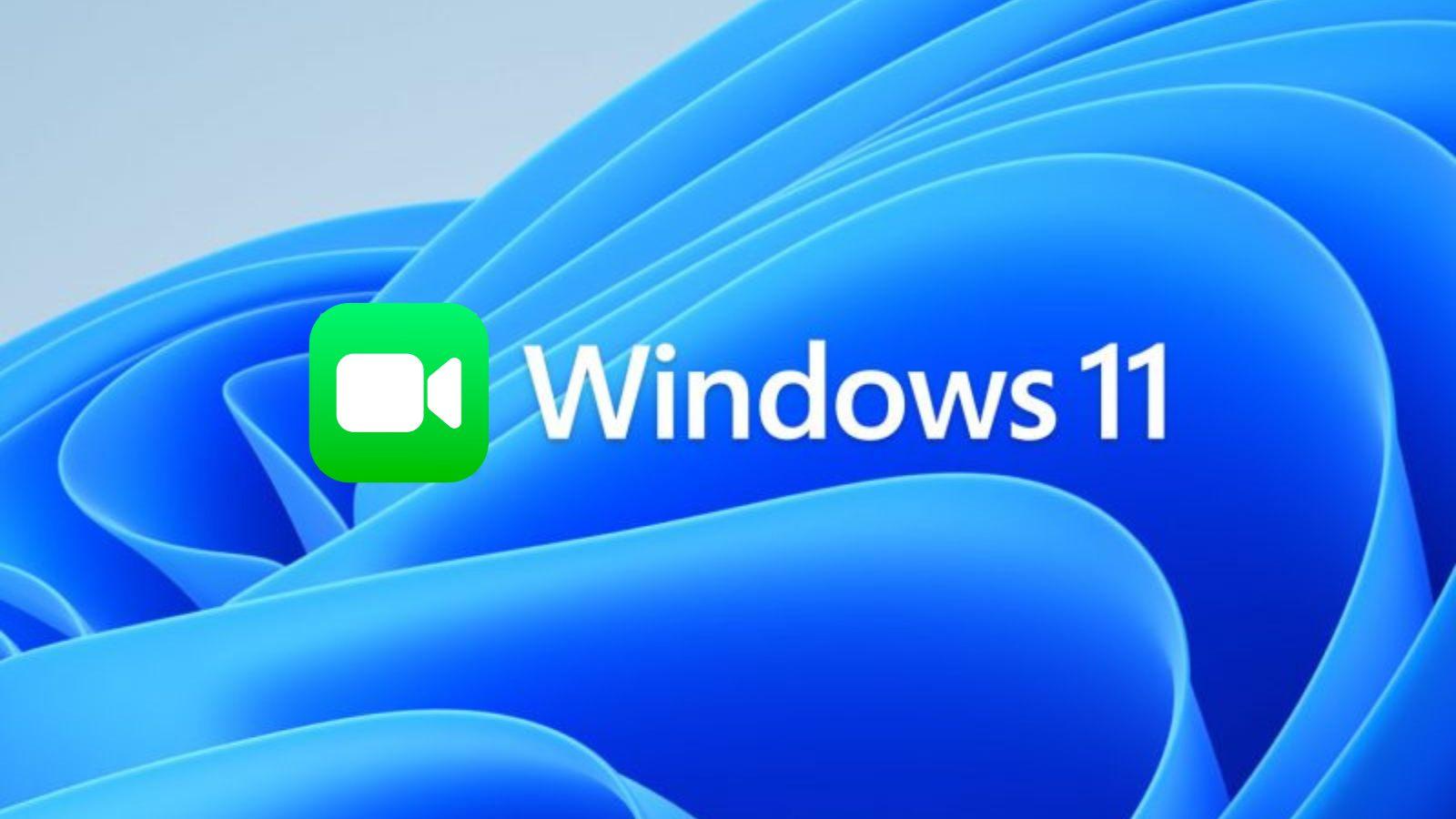 Facetime icon on Windows 11 logo