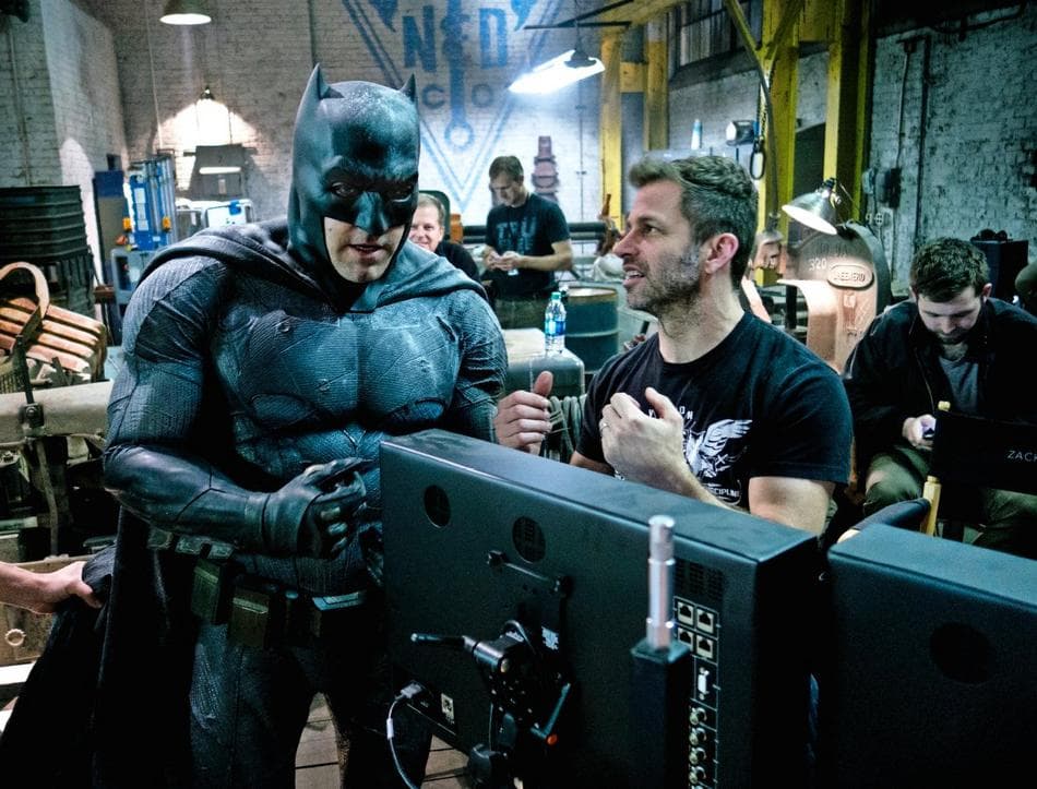 Ben Affleck as Batman and Zack Snyder
